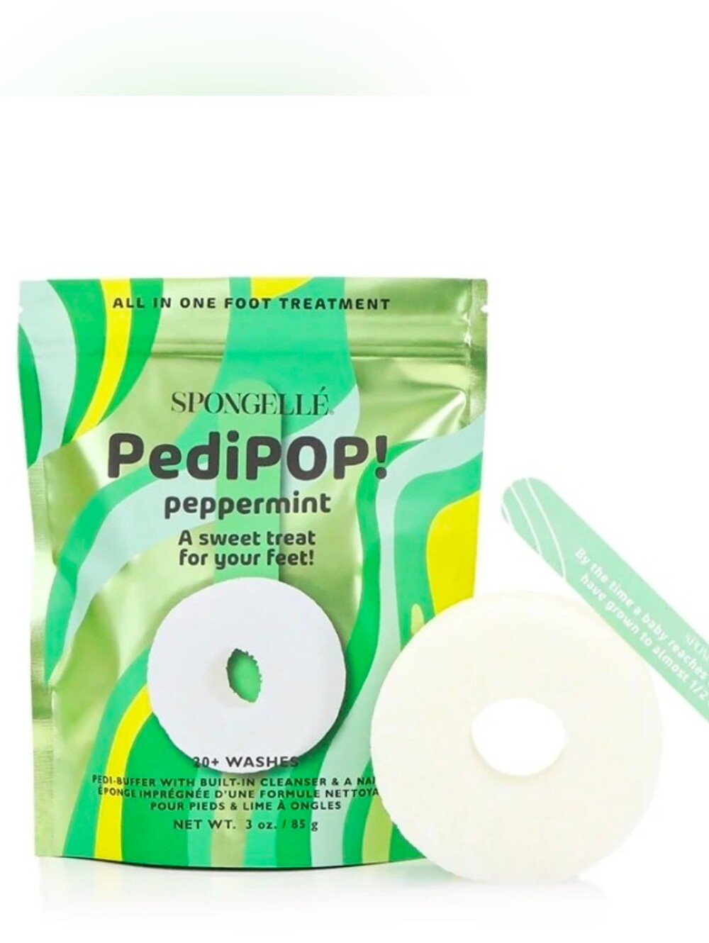Spongelle Peppermint | PediPOP! Pedi Buffer & Nail File